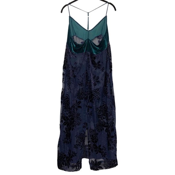 Free People Floral Velvet & Sheer Maxi Dress - Picture 2 of 5